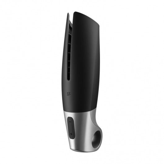 Черный мастурбатор с вибрацией Power Masturbator - Satisfyer - в Батайске купить с доставкой