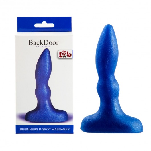 Синий анальный стимулятор Beginners p-spot massager - 11 см. - Lola Games - в Батайске купить с доставкой