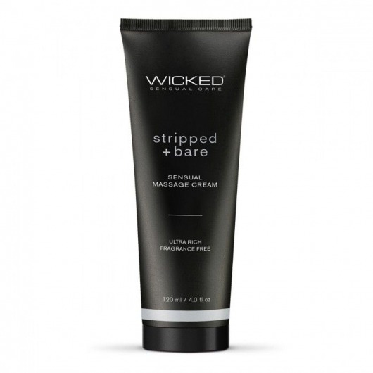 Массажный легкий крем WICKED Stripped plus Bare - 120 мл. - Wicked - купить с доставкой в Батайске
