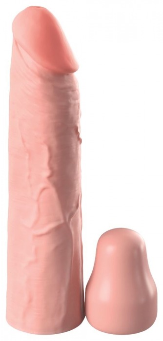 Телесная насадка-удлинитель 1 Inch Silicone X-tension - 17,8 см. - Pipedream - в Батайске купить с доставкой