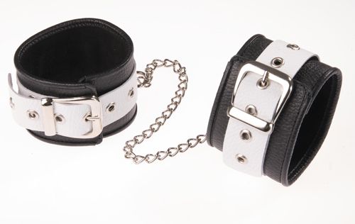 Черно-белые оковы на ноги - Sitabella - купить с доставкой в Батайске