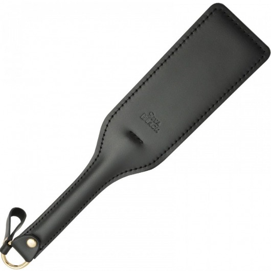 Черная кожаная шлепалка SitaBlack - 30 см. - Sitabella - купить с доставкой в Батайске