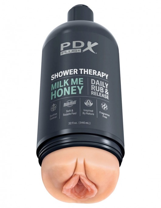 Телесный мастурбатор-вагина Shower Therapy Milk Me Honey - Pipedream - в Батайске купить с доставкой