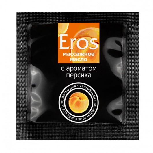 Саше массажного масла Eros exotic с ароматом персика - 4 гр. - Биоритм - купить с доставкой в Батайске
