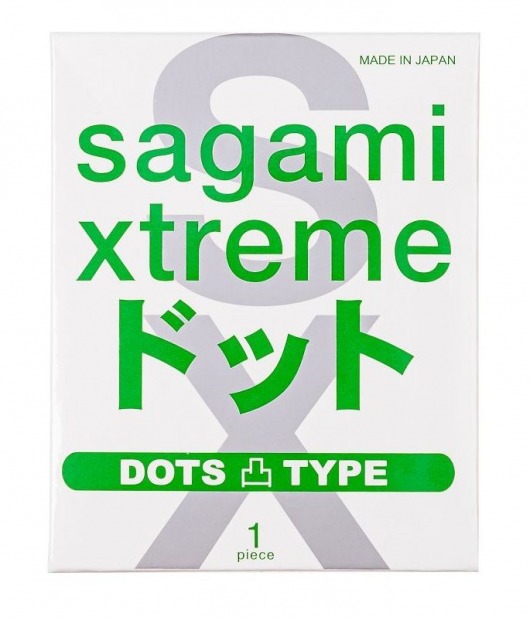 Презерватив Sagami Xtreme Type-E с точками - 1 шт. - Sagami - купить с доставкой в Батайске
