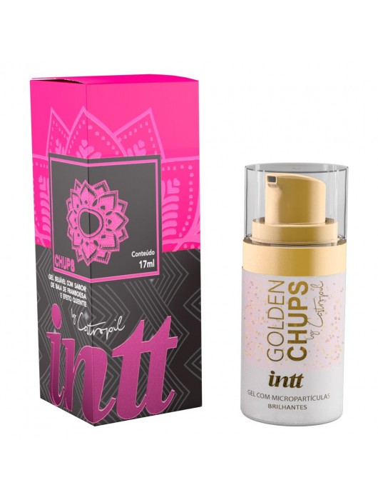 Возбуждающий гель Golden Chups с малиновым ароматом - 17 мл. - INTT - купить с доставкой в Батайске