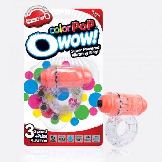 Неоновое оранжевое кольцо на пенис O wow! - Screaming O - в Батайске купить с доставкой