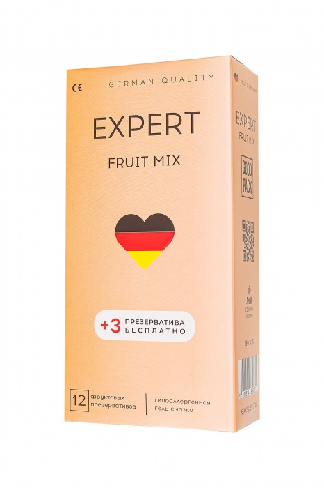 Ароматизированные презервативы EXPERT Fruit Mix - 12 шт.(+3 в подарок) - Expert - купить с доставкой в Батайске