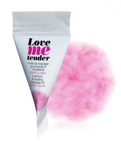 Съедобное согревающее массажное масло Love Me Tender Cotton Candy с ароматом сладкой ваты - 10 мл. - Love to Love - купить с доставкой в Батайске