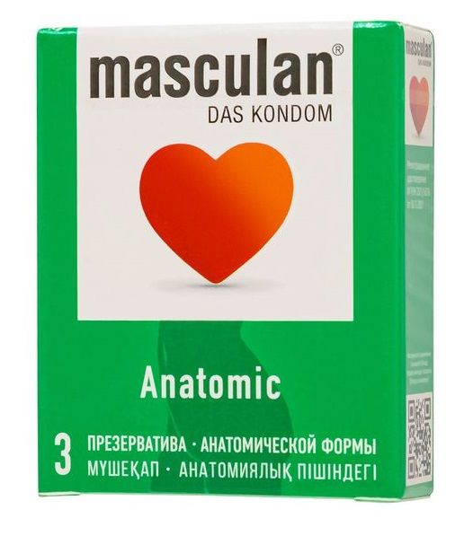 Презервативы анатомической формы Masculan Anatomic - 3 шт. - Masculan - купить с доставкой в Батайске