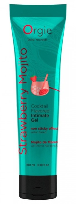 Съедобный интимный гель Orgie Lube Tube Cocktail Strawberry Mojito - 100 мл. - ORGIE - купить с доставкой в Батайске