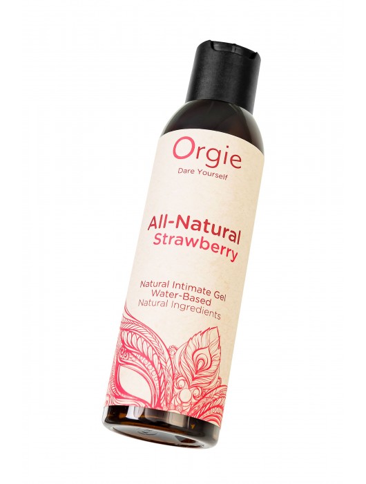 Интимный гель на водной основе All-Natural Strawberry с ароматом клубники - 150 мл. - ORGIE - купить с доставкой в Батайске