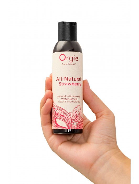 Интимный гель на водной основе All-Natural Strawberry с ароматом клубники - 150 мл. - ORGIE - купить с доставкой в Батайске