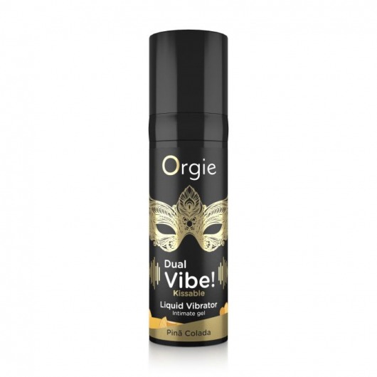 Съедобный гель Dual Vibe Pina Colada с эффектом вибрации и вкусом коктейля пина колада - 15 мл. - ORGIE - купить с доставкой в Батайске
