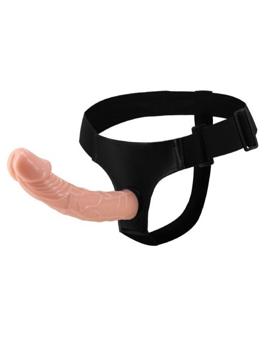 Гладкий фаллоимитатор с крупной головкой на ремешках - 19,7 см. - Baile - купить с доставкой в Батайске