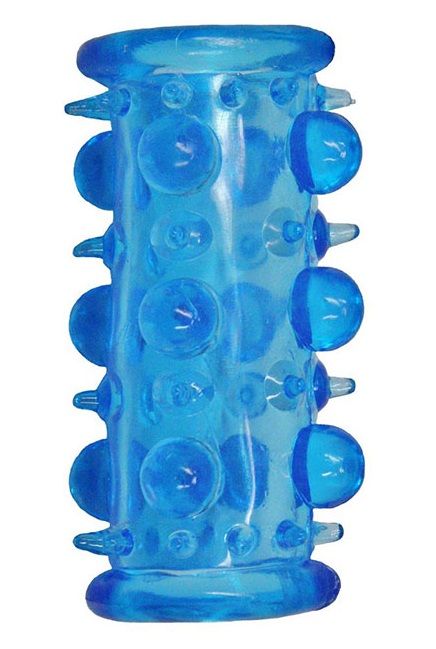Голубая насадка с шипами и шишечками LUST CLUSTER - Dream Toys - в Батайске купить с доставкой