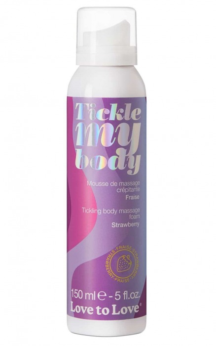 Массажная хрустящая пенка Tickle My Body Strawberry с ароматом клубники - 150 мл. - Love to Love - купить с доставкой в Батайске