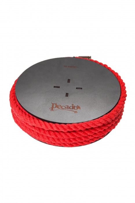 Красная веревка для шибари на катушке - 10 м. - Pecado - купить с доставкой в Батайске
