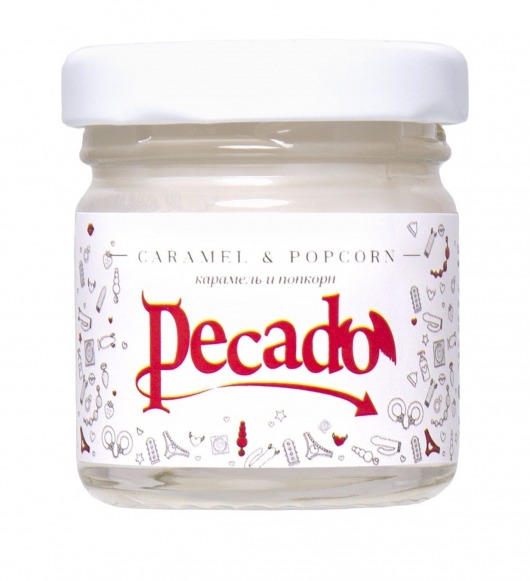 Массажная свеча Caramel   Popcorn - 35 мл. - Pecado - купить с доставкой в Батайске