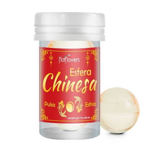 Интимный гель Chinesa Esfera с охлаждающе-пульсирующим эффектом (2 шарика по 3 гр.) - HotFlowers - купить с доставкой в Батайске