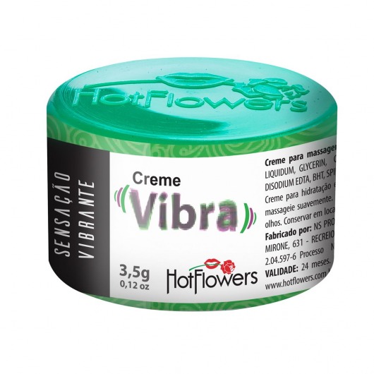 Возбуждающий крем Vibra с эффектом вибрации - 3,5 гр. - HotFlowers - купить с доставкой в Батайске