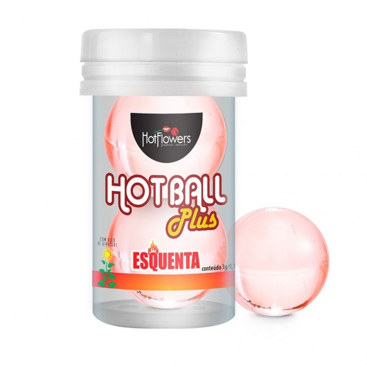 Лубрикант на масляной основе Hot Ball Plus с разогревающим эффектом (2 шарика по 3 гр.) - HotFlowers - купить с доставкой в Батайске