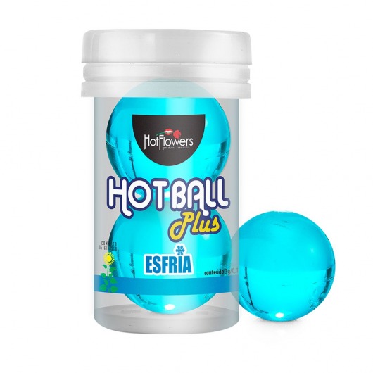 Лубрикант на масляной основе Hot Ball Plus с охлаждающим эффектом (2 шарика по 3 гр.) - HotFlowers - купить с доставкой в Батайске