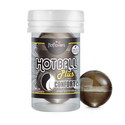 Анальный лубрикант на масляной основе Hot Ball Plus Conforto (2 шарика по 3 гр.) - HotFlowers - купить с доставкой в Батайске