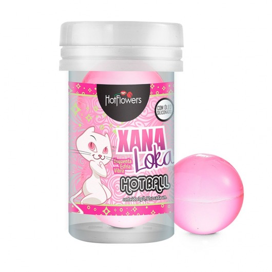 Лубрикант на силиконовой основе с эффектом вибрации Xana Loka Hot Ball (2 шарика по 3 гр.) - HotFlowers - купить с доставкой в Батайске