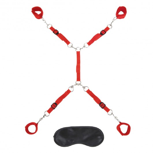 Красная фиксация на матрас Classic Bedspreader - Lux Fetish - купить с доставкой в Батайске