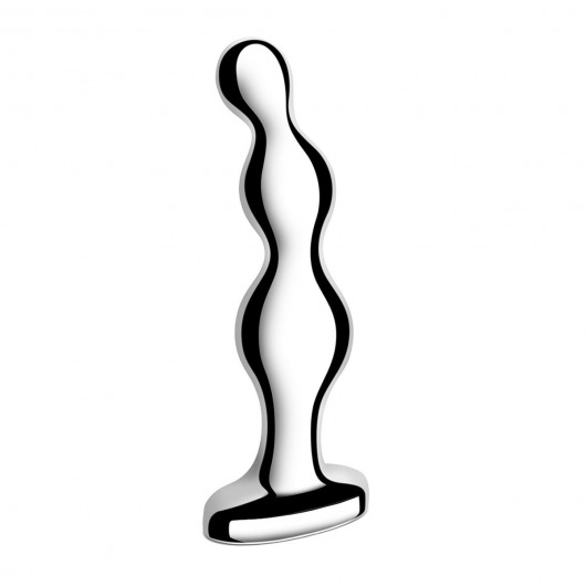 Стальной анальный фаллоимитатор для простаты Stainless Steel Anal Beads - 13 см. - b-Vibe - в Батайске купить с доставкой