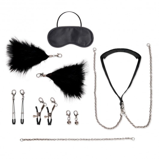 Большой эротический набор из 12 предметов Interchangeable Collar   Nipple Clips Set - Lux Fetish - купить с доставкой в Батайске