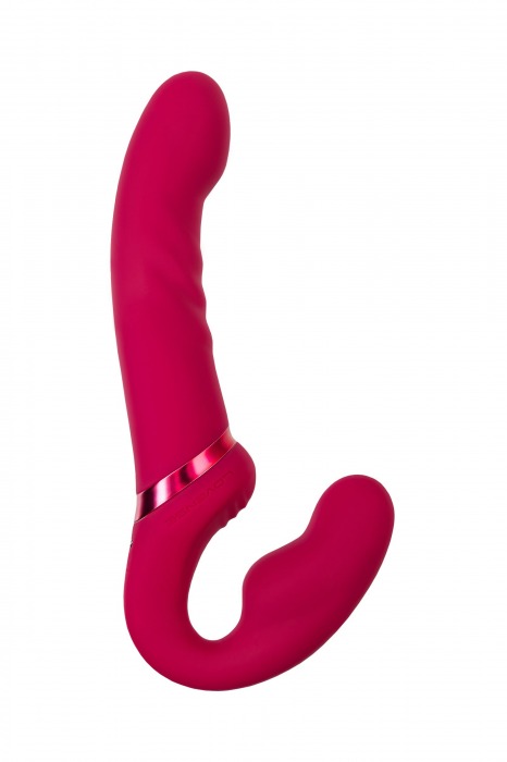 Малиновый безремневой страпон Lapis - 23 см. - Lovense - купить с доставкой в Батайске