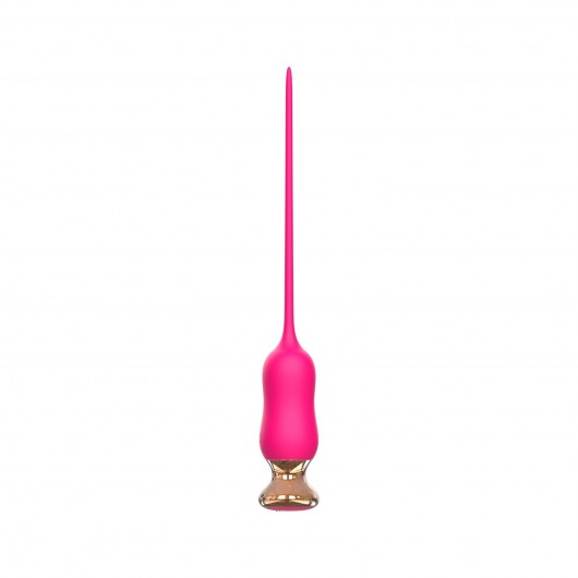 Розовый тонкий стимулятор Nipple Vibrator - 23 см. - I-MOON - купить с доставкой в Батайске