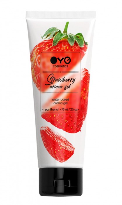Лубрикант на водной основе OYO Aroma Gel Strawberry с ароматом клубники - 75 мл. - OYO - купить с доставкой в Батайске