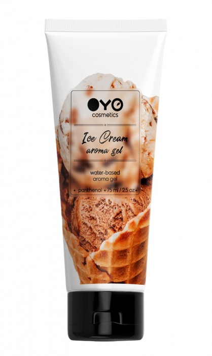 Лубрикант на водной основе OYO Aroma Gel Ice Cream с ароматом пломбира - 75 мл. - OYO - купить с доставкой в Батайске