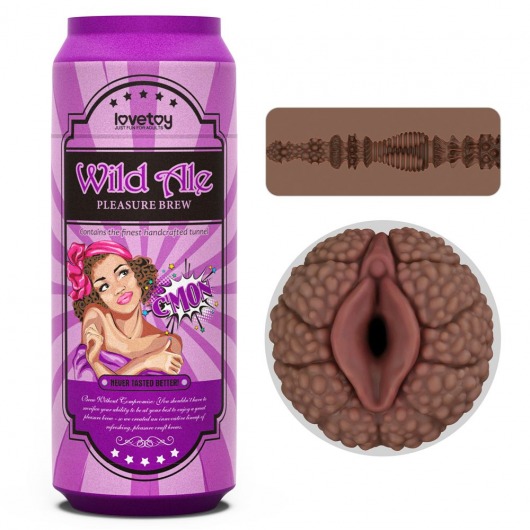 Коричневый мастурбатор-вагина Pleasure Brew Masturbator-Wild Ale в банке - Lovetoy - в Батайске купить с доставкой