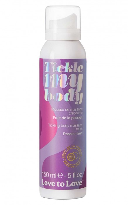 Массажная хрустящая пенка Tickle my body с ароматом маракуйи - 150 мл. - Love to Love - купить с доставкой в Батайске