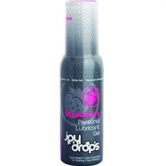 Смазка на водной основе со вкусом клубники JoyDrops Strawberry - 100 мл. - JoyDrops - купить с доставкой в Батайске