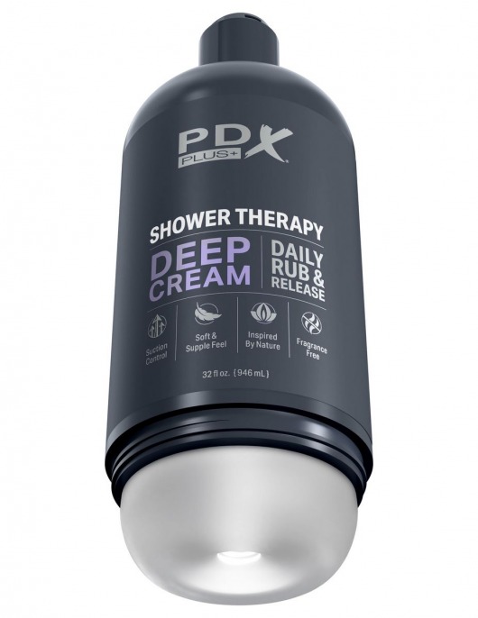 Мастурбатор в бутылке Shower Therapy Deep Cream - Pipedream - в Батайске купить с доставкой