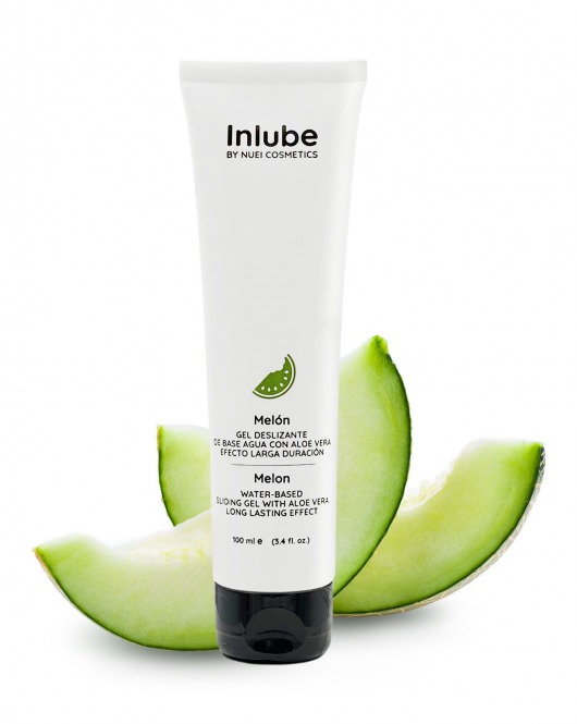 Лубрикант на водной основе Nuei Inlube с алоэ вера и ароматом дыни - 100 мл. - Nuei cosmetics - купить с доставкой в Батайске