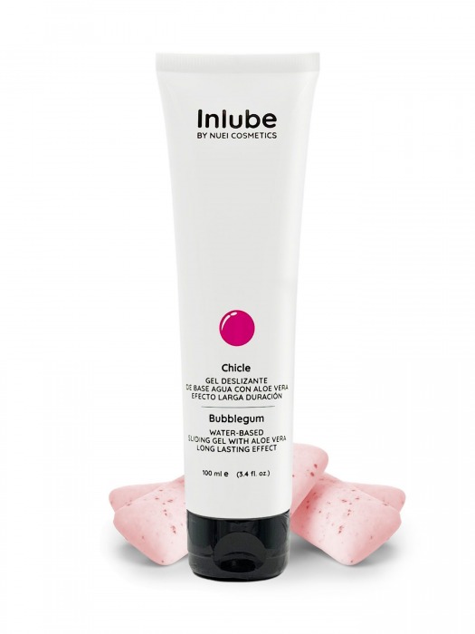 Лубрикант на водной основе Nuei Inlube с алоэ вера и ароматом бабл-гам - 100 мл. - Nuei cosmetics - купить с доставкой в Батайске