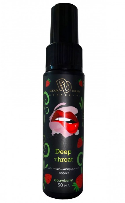 Спрей для горла Deep Throat с десенсибилизирующим эффектом и вкусом клубники - 50 мл. - БиоМед - купить с доставкой в Батайске
