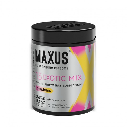 Цветные ароматизированные презервативы MAXUS Exotic Mix - 15 шт. - Maxus - купить с доставкой в Батайске