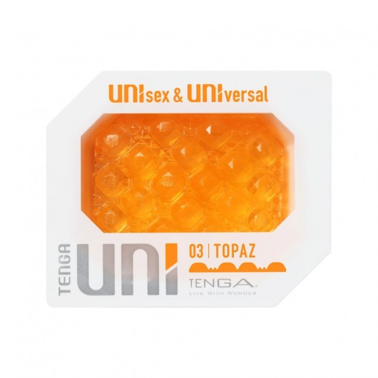 Оранжевый мастурбатор-стимулятор Tenga Uni Topaz - Tenga - в Батайске купить с доставкой