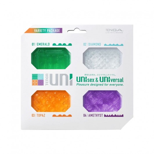Набор из 4 мастурбаторов-стимуляторов Tenga Uni Variety Pack - Tenga - в Батайске купить с доставкой