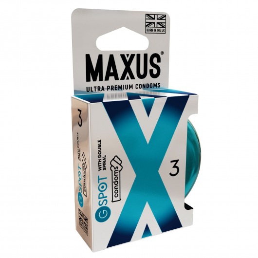Презервативы Maxus G spot с двойной спиралью - 3 шт. - Maxus - купить с доставкой в Батайске