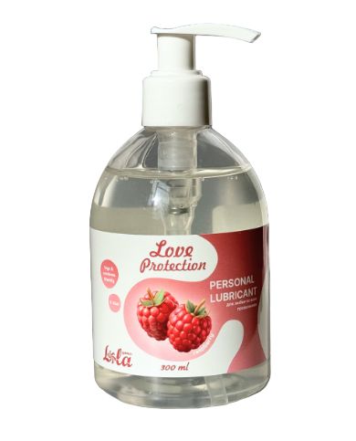 Лубрикант на водной основе Love Protection Raspberry с ароматом малины - 300 мл. - Lola Games - купить с доставкой в Батайске