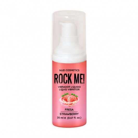 Жидкий вибратор Nuei Rock Me! с ароматом клубники - 20 мл. - Nuei cosmetics - купить с доставкой в Батайске