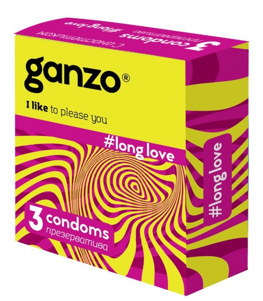 Презервативы с анестетиком для продления удовольствия Ganzo Long Love - 3 шт. - Ganzo - купить с доставкой в Батайске